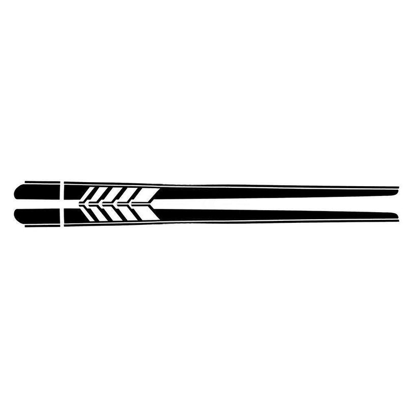 2pcs Side Body Vinyl Decals Long Stripe Stickers for Mercedes-Benz (Black) Newly
