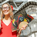 Butterfly Folding Fans DIY Painting By Numbers Fans Art Home Decor for Gifts