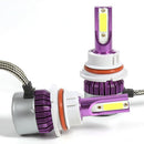 1 Pair COB LED Car Headlight Bulbs 72W 6500K Auto Headlamp Fog Light IP67 Purple