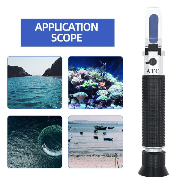 Hand-held For fishery Salinity 0-10% Salinity Refractometer Tester Salt meter