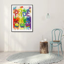5D DIY Diamond Painting Full Round Drill Cartoon Letter Gnome Picture Wall