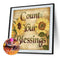 5D DIY Diamond Painting Blessings Full Round Drill Art Letter Picture Home Decor
