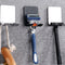 Self-adhesive Stainless Steel Double Hooks Bathroom Shaver Holder Hanger