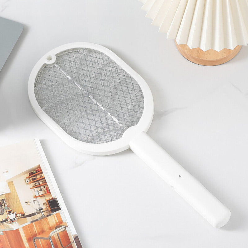 2-in-1 Electric Insect Racket Swatter Zapper USB Summer Mosquito Trap Tools