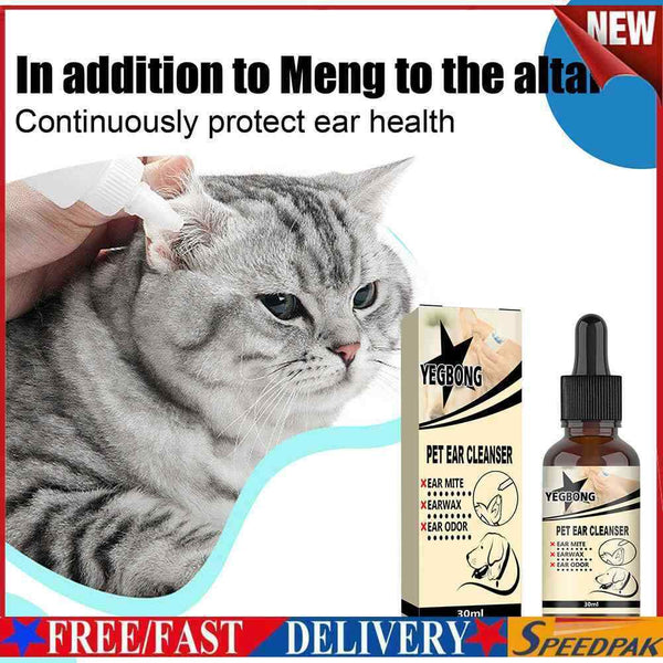 Cat Dog Ear Cleaner Mites Remove Ear Mites Ear Wax Relieve Itching Pet Cleansing