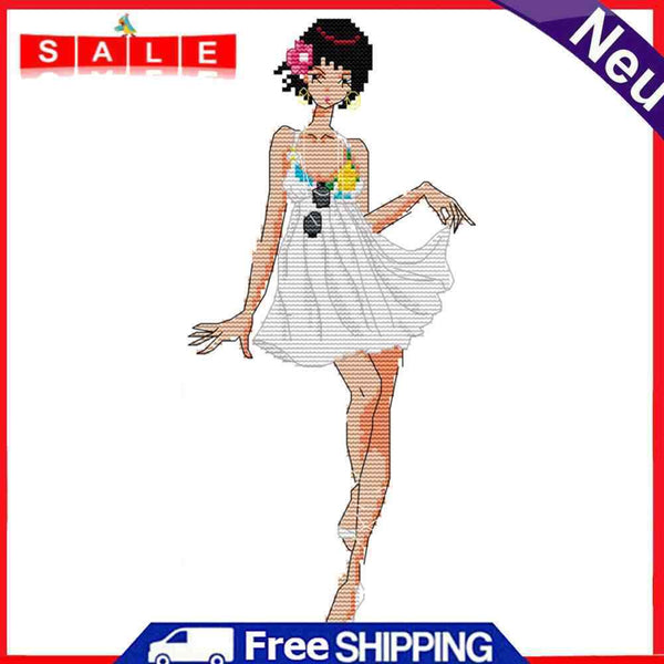 Cross Stitch 14CT Fashion Show Printed DIY Embroidery Kits Handmade Needlework