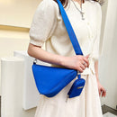 Nylon Casual Shoulder Bags Triangle Crossbody Zipper Handbags with Small Clutch