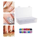 64 Grids Rhinestone Embroidery Organizer Accessory Square Jewelry Nail Organizer