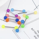 Body Piercing Hip Hop Rock Punk Luminous Tongue Rings Barbell For 10pcs/set