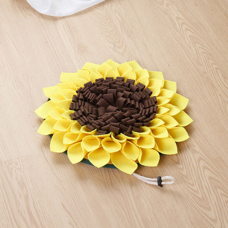 Dog Eating Mat Sunflower Pet Food Bowl Blanket Workout Snuffle Pad Puppy Supply