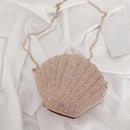Small Chain Shoulder Crossbody Bags Women Sequin Shell Messenger Phone Handbags