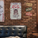 Metal Tin Signs Cats Animal Plaque Home Pub Club Decor Wall Iron Art Poster