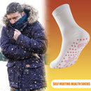 2pcs Unisex Winter Self-Heating Health Socks Pain Relief Stockings (White)