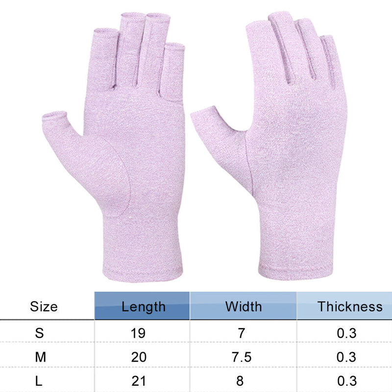 Arthritis Therapy Compression Gloves Ache Joint Relief Mittens (Purple S) Newly