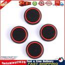 4pcs Silicone Joystick Analog Thumbstick Grip Cover for PS4 (Black+Red) Newly