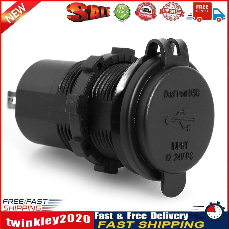 Waterproof Car Boat Dual USB Charger QC 3.0 + QC 4.0 Type C Power Outlet Newly