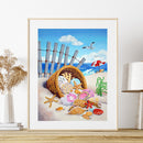 #A Diamond Drawing Seashell Special-shaped Partial Drill 5D DIY Wall Decor Gift