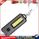 COB LED Mini Flashlight Keychain Outdoor Waterproof Pocket Work Lamp Black Newly