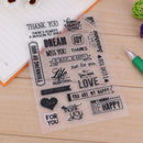 Thank You Silicone Transparent Stamp DIY Scrapbooking Decor Clear Stamp