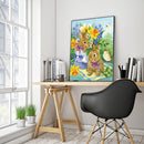 Spring Rabbit 5D DIY Full Round Diamond Painting Mosaic Canvas Cute Picture Gift