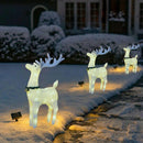 Christmas Light Deer Ornament Decor Light-Up Deer With Scarf Holiday Decor`