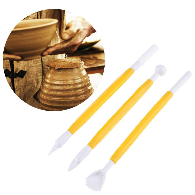 8PC/Set Embossing Double Head Plastic Ceramic Sculpture Clay Tools Fondant Kitchen