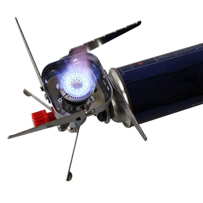 Outdoor Gas Stove Stainless Steel Windproof Cooking Stove Camping Cooking Kit