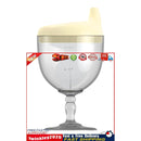Baby Goblet No Spill Baby Sippy Cup Wine Glass for Baby Kid Party (Yellow) Newly