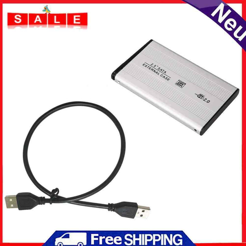 Externe USB 2.0 Festplatte SATA 2.5" Zoll HDD Adapter CASE Gehäuse Box für