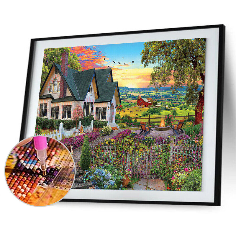 5D DIY Full Drill Diamond Painting Scenery Cross Stitch Embroidery Mosaic Craft
