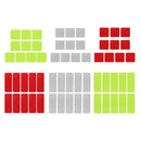 50pcs Car Reflective Stickers Warning Strip Safety Tapes (Rectangle)(Green)