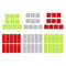 50pcs Car Reflective Stickers Warning Strip Safety Tapes (Rectangle)(Green)