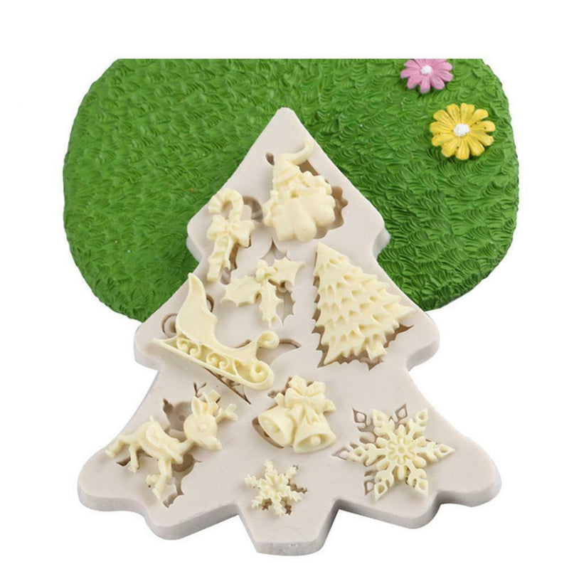 Silicone Fondant Mold Christmas Tree Cake Chocolate Mould g Baking E2N0