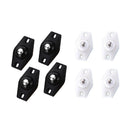 4x Adhesive Casters Pulley Rollers for Cabinet Trash Can Wheel Box (Black)
