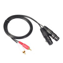 HiFi 2RCA Male to 2XLR Female Audio Cable Dual XLR Female to Dual RCA Male Wire