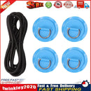 Stainless Steel D Ring Pad Patch 2.5m Rope Kit for Paddle Board (Blue) Newly