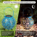 Creative Solar LED Iron Art Hollow Lantern Light Outdoor Decor Lighting Lamp