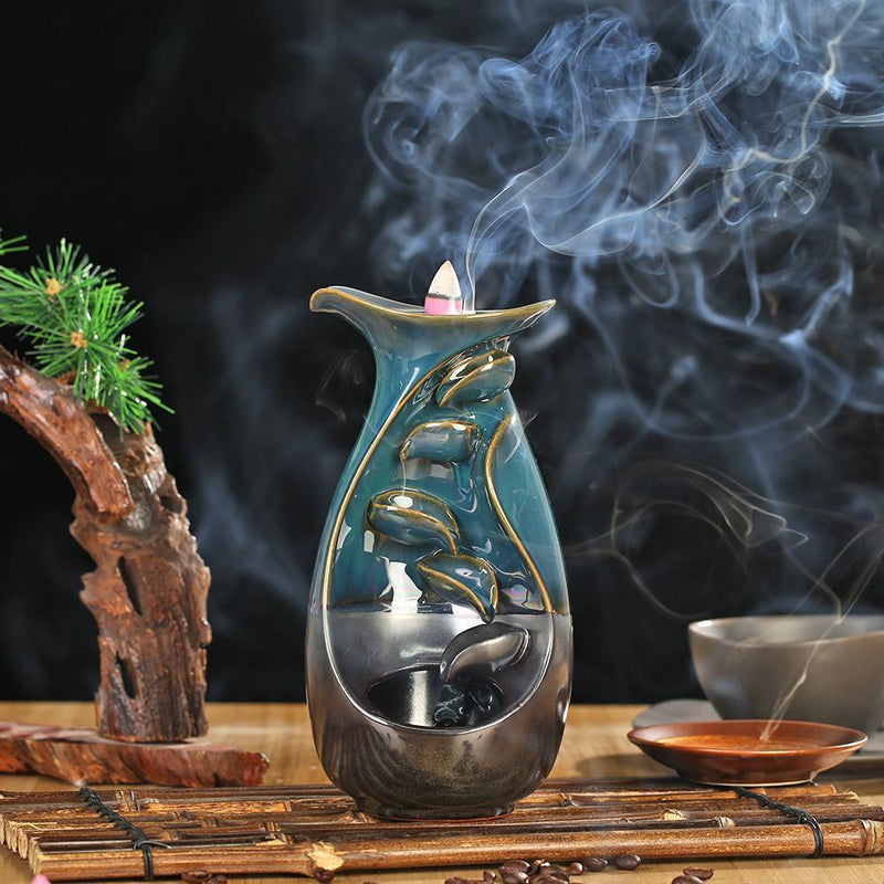 Sandalwood Aromatherapy Home Art Fragrance Holder Ceramic Reflux Incense Burner