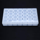 Plastic 28 Slots Nail Art Tools Jewelry Storage Box Case Organizer Beads