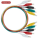 10 Pieces and 5 Colors Test Lead Set with Alligator P7H7 Clips L3C7