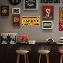 Spain Flag Retro Metal Plate Tin Sign Plaque Poster for Bar Club Decor (B) Newly