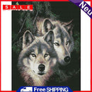 Full Cross Stitch 11CT Wolves Counted DIY Animal Wall Art Crafts Home Decoration