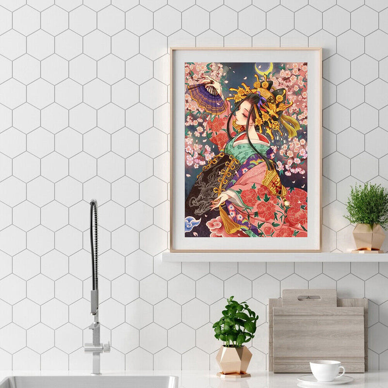 Digital Paint Person Painted By Numbers On Canvas Wall