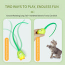 Automatic Rotating Cat Ball Toys Rubber Bite Resistant Magic Tail Cat Stick