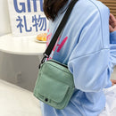 Women Canvas Solid Color Messenger Bags Lady Zipper Underarm Messenger Bags