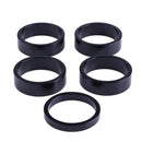 5pcs Aluminum Alloy Bicycle Headset Pad Front Riser Pad Fork Gasket(Black) Newly