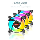 COOLMOON 12cm 5V PWM Cooling Fan Desktop PC Case ARGB CPU Radiator (Black) Newly