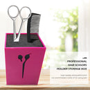 Hairdressing Scissors Holder Storage Box Hair Clips Comb Organizer (Red) Newly