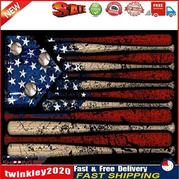 5D DIY Diamond Painting Nail Flag Full Round Drill Mosaic Art Home Picture Newly