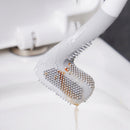 Long-Handled Toilet Brush Golf Brush Head Cleaning Tool Accessories (White)